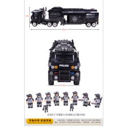 WOMA C0552 0552 Xếp hình kiểu  SWAT SPECIAL FORCE SWAT Truck With Mini Figures Xe Tải Chuyên Chở Lực Lượng Đặc Nhiệm 1492 khối WOMA C0552 0552 Xếp hình kiểu  SWAT SPECIAL FORCE SWAT Truck With Mini Figures Xe Tải Chuyên Chở Lực Lượng Đặc Nhiệm 1492 khối