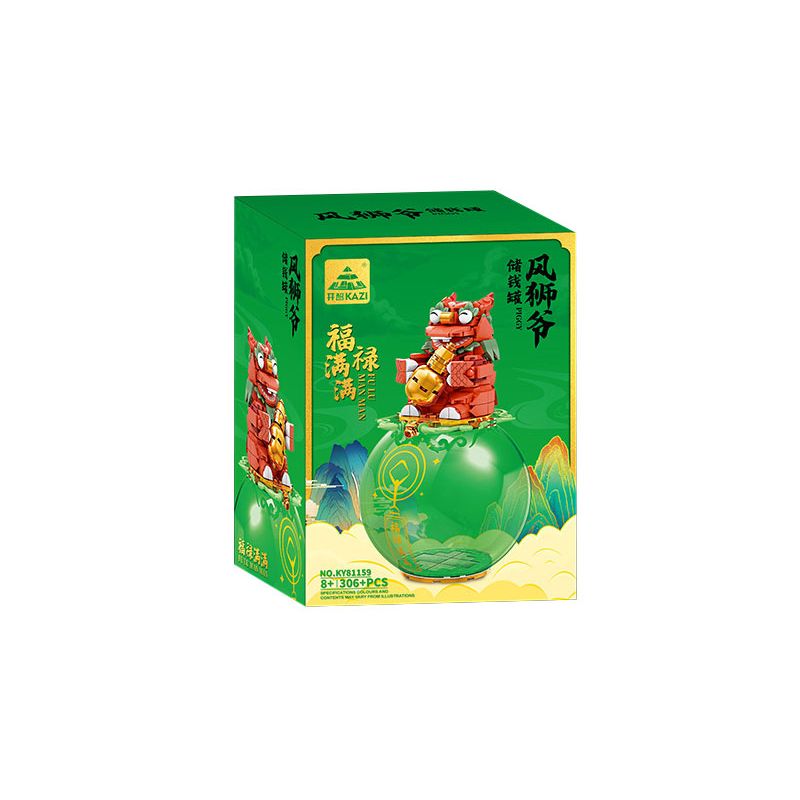 Kazi KY81159 81159 HEO ĐẤT SƯ TỬ GIÓ TRÀN ĐẦY MAY MẮN VÀ bộ đồ chơi xếp lắp ráp ghép mô hình Creator Sáng Tạo 306 khối