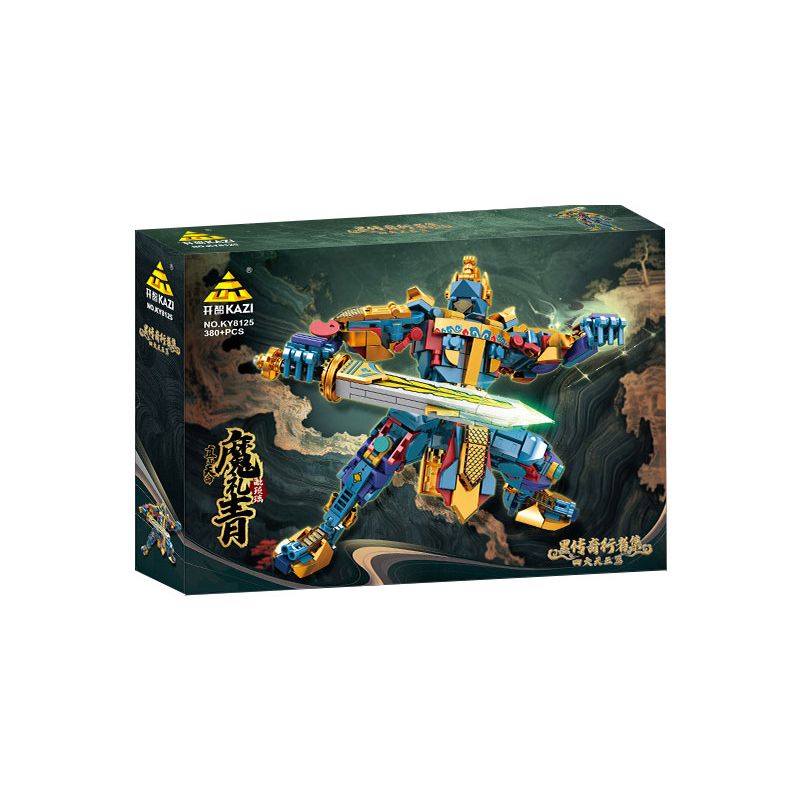 Kazi KY8125 8125 BLACK LEGEND WALKER COLLECTION TỨ THIÊN VƯƠNG CHƯƠNG THÁNH PHONG THẦN PI LIULI LỄ MA THUẬT MÀU XANH bộ đồ chơi xếp lắp ráp ghép mô hình Creator Sáng Tạo 380 khối