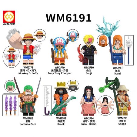 WM 6191 2778 2779 2780 2781 2782 2783 2784 2785 MỘT MẢNH RENZAI 8 MÔ HÌNH bộ đồ chơi xếp lắp ráp ghép mô hình Movie & Game ONE PIECE Phim Và Trò Chơi