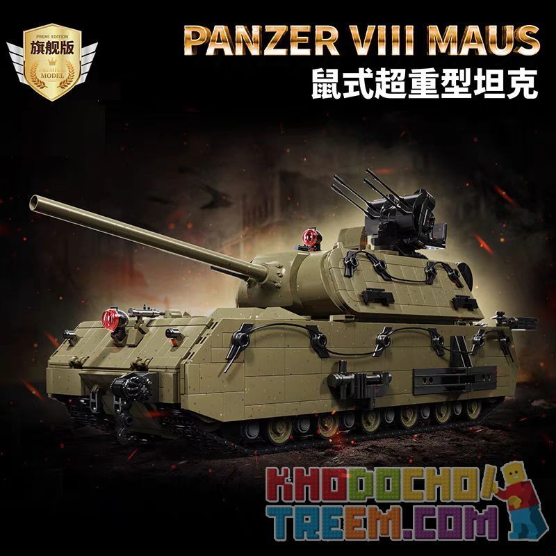 12GO 98002 98001 XE TĂNG SIÊU NẶNG MAUS bộ đồ chơi xếp lắp ráp ghép mô hình Military Army PANZER VII MAUS Quân Sự Bộ Đội 3568 khối 12GO 98002 98001 XE TĂNG SIÊU NẶNG MAUS bộ đồ chơi xếp lắp ráp ghép mô hình Military Army PANZER VII MAUS Quân Sự Bộ Đội 3568 khối
