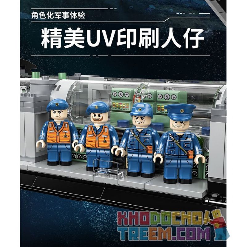 PanlosBrick 628020 Panlos Brick 628020 VŨ KHÍ HÀNG HẢI TÀU NGẦM HẠT NHÂN TYPE 941 bộ đồ chơi xếp lắp ráp ghép mô hình Military Army Quân Sự Bộ Đội 4474 khối