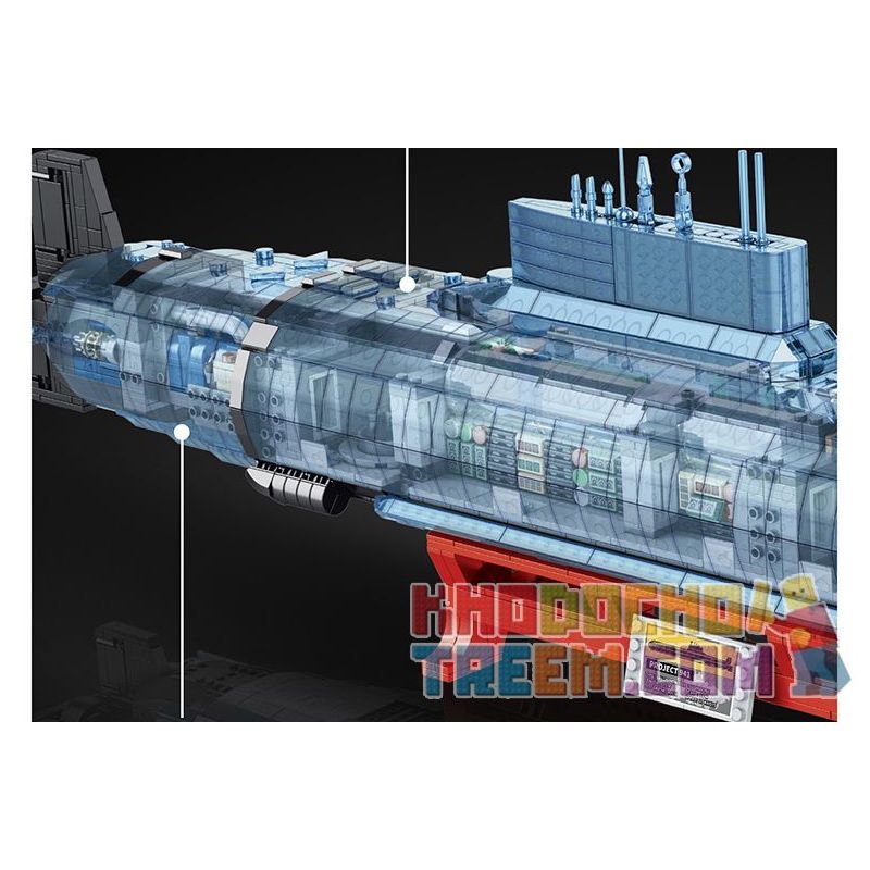 PanlosBrick 628020 Panlos Brick 628020 VŨ KHÍ HÀNG HẢI TÀU NGẦM HẠT NHÂN TYPE 941 bộ đồ chơi xếp lắp ráp ghép mô hình Military Army Quân Sự Bộ Đội 4474 khối