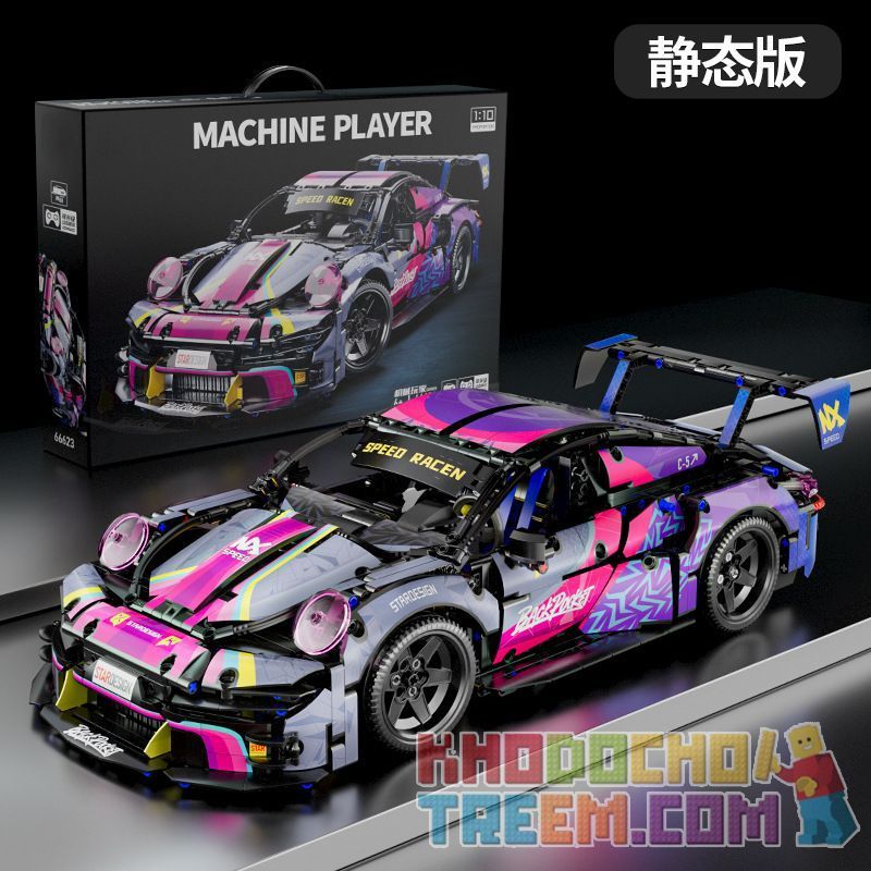 XINGYA EXCELLENT PRODUCTS 66623 66624 PORSCHE 911 1:10 tỷ lệ 1:10 bộ đồ chơi xếp lắp ráp ghép mô hình Technic Kỹ Thuật Công Nghệ Cao Mô Hình Phương Tiện