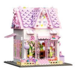 BAKA TECHNOLOGY 33223 NGÔI NHÀ MÀU HỒNG bộ đồ chơi xếp lắp ráp ghép mô hình Creator PINK COTTAGE Sáng Tạo 706 khối