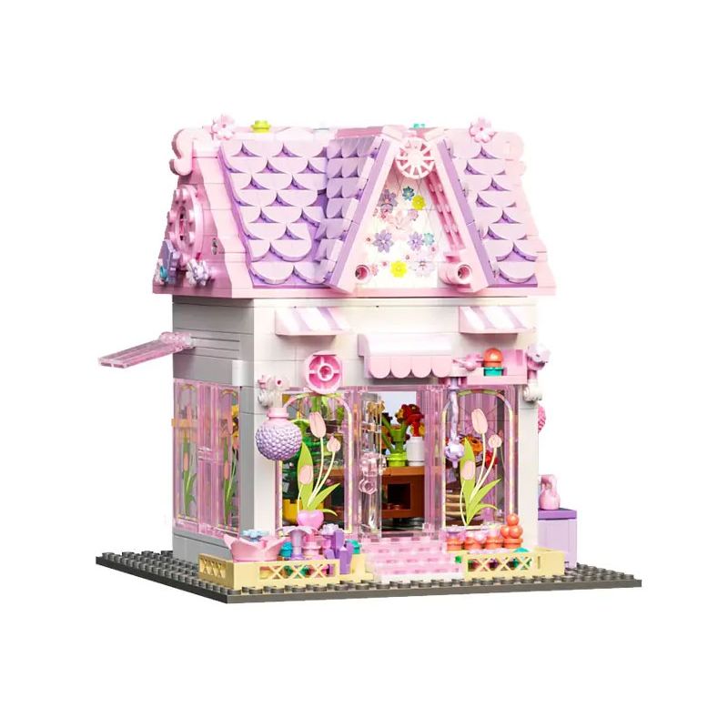 Baka Technology 33223 Pink Cottage Xếp hình lắp ráp ghép mô hình Ngôi nhà màu hồng Baka Technology 33223 Pink Cottage Xếp hình lắp ráp ghép mô hình Ngôi nhà màu hồng