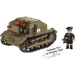 COBI 2658 XE TĂNG TK-3 1:28 tỷ lệ 1:28 bộ đồ chơi xếp lắp ráp ghép mô hình Military Army TANKETTE TK-3 Quân Sự Bộ Đội 318 khối