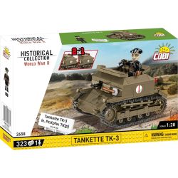 COBI 2658 XE TĂNG TK-3 1:28 tỷ lệ 1:28 bộ đồ chơi xếp lắp ráp ghép mô hình Military Army TANKETTE TK-3 Quân Sự Bộ Đội 318 khối