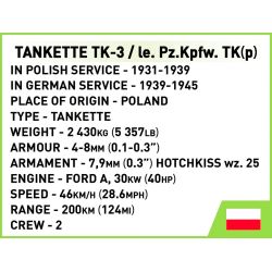 COBI 2658 XE TĂNG TK-3 1:28 tỷ lệ 1:28 bộ đồ chơi xếp lắp ráp ghép mô hình Military Army TANKETTE TK-3 Quân Sự Bộ Đội 318 khối