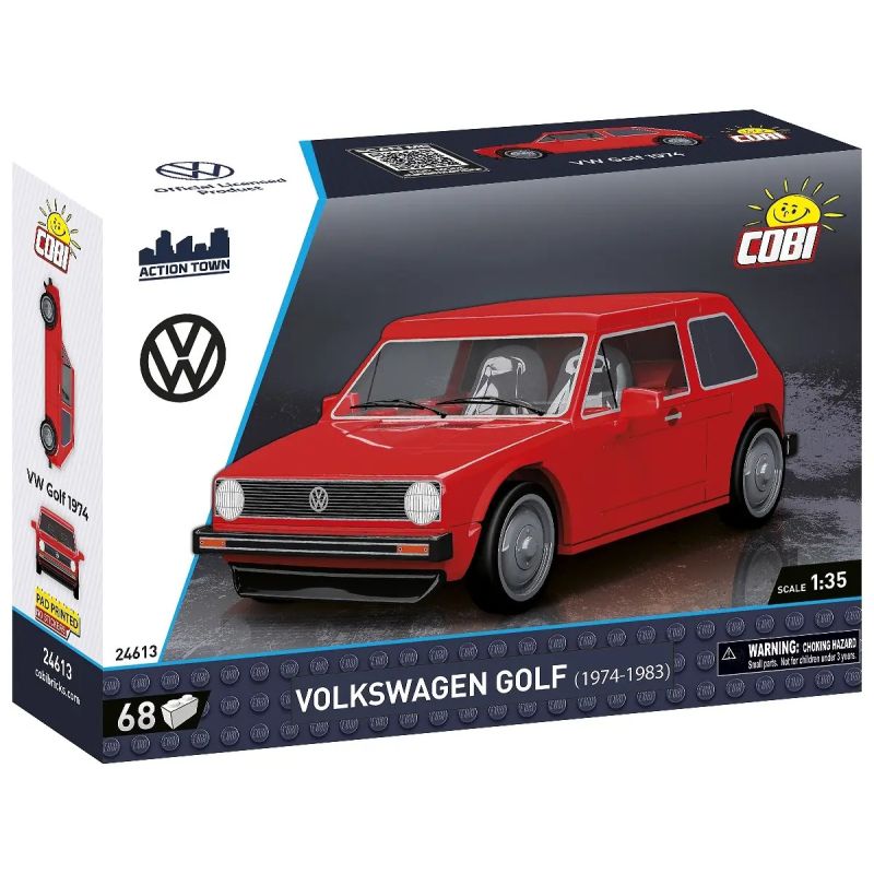 COBI 24613 24615 24614 VOLKSWAGEN GOLF GTI 1:35 tỷ lệ 1:35 bộ đồ chơi xếp lắp ráp ghép mô hình Racers Đua Tốc Độ 68 khối
