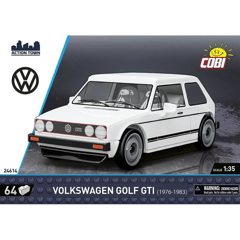 COBI 24613 24615 24614 VOLKSWAGEN GOLF GTI 1:35 tỷ lệ 1:35 bộ đồ chơi xếp lắp ráp ghép mô hình Racers Đua Tốc Độ 68 khối