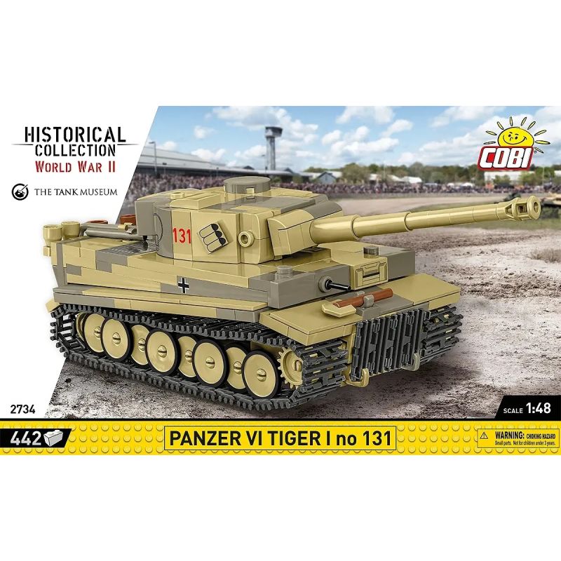COBI 2734 TIGER SIX TANK 1:48 tỷ lệ 1:48 bộ đồ chơi xếp lắp ráp ghép mô hình Military Army PANZER VI TIGER NO 131 Quân Sự Bộ Đội 445 khối