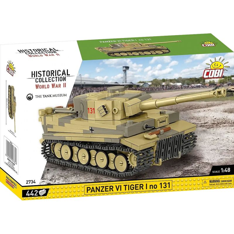 COBI 2734 TIGER SIX TANK 1:48 tỷ lệ 1:48 bộ đồ chơi xếp lắp ráp ghép mô hình Military Army PANZER VI TIGER NO 131 Quân Sự Bộ Đội 445 khối