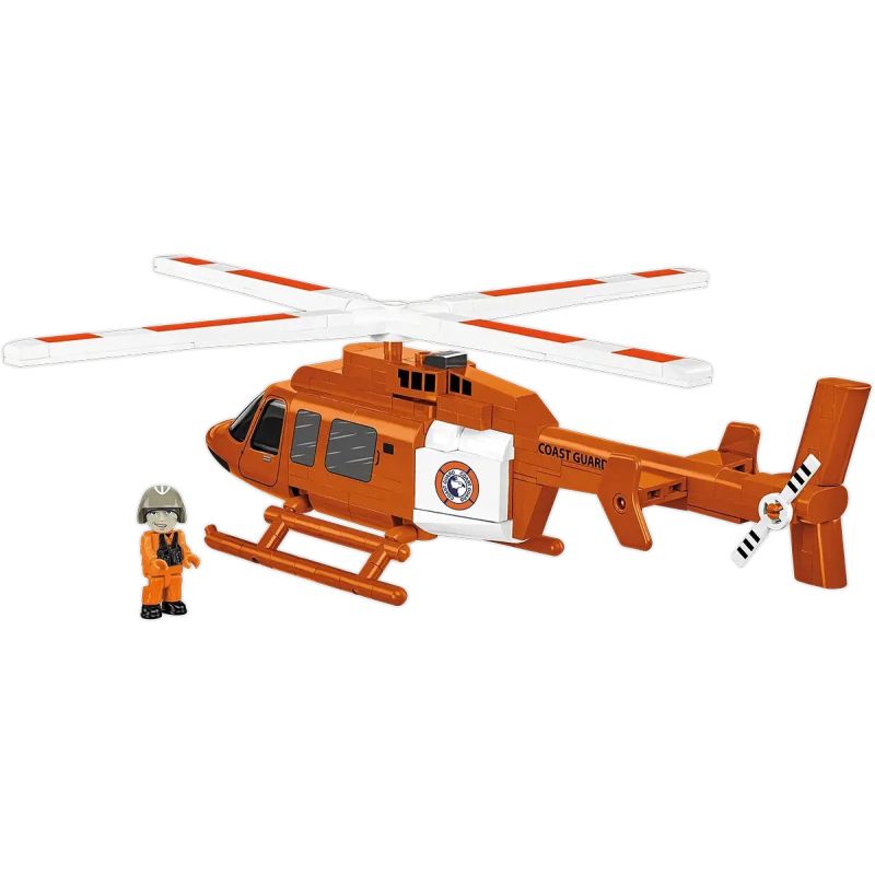 COBI 26627 MÁY BAY TRỰC THĂNG BELL 407 CẢNH SÁT BIỂN 1:48 tỷ lệ 1:48 bộ đồ chơi xếp lắp ráp ghép mô hình City BELL 407 COAST GUARD Thành Phố 210 khối