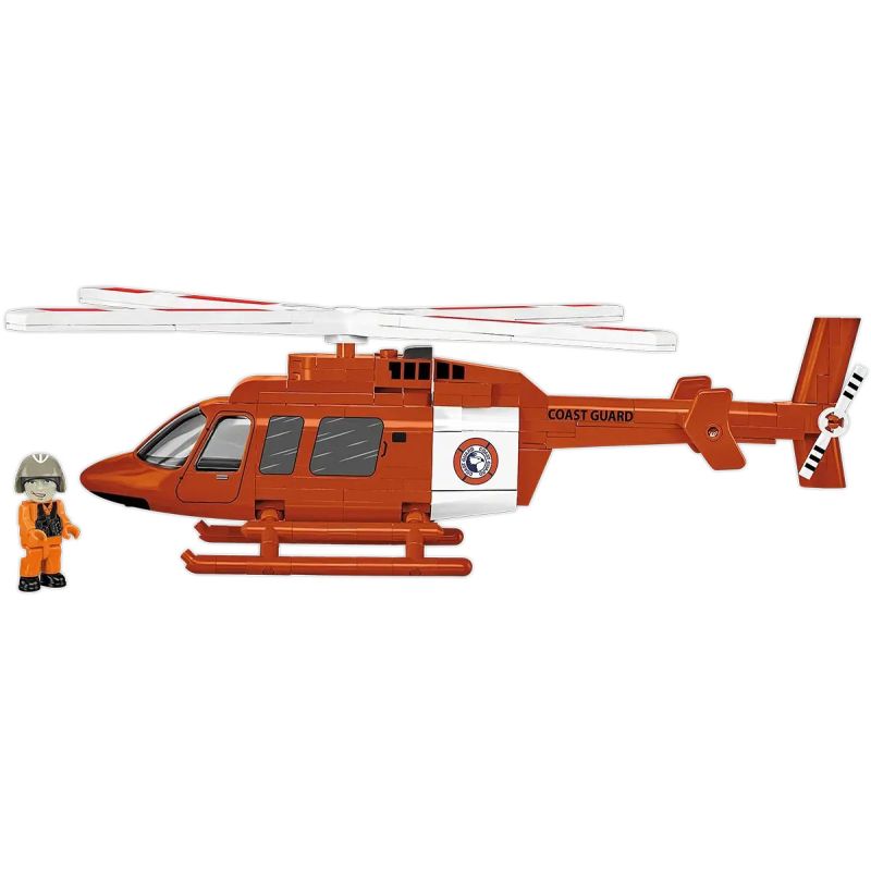 COBI 26627 MÁY BAY TRỰC THĂNG BELL 407 CẢNH SÁT BIỂN 1:48 tỷ lệ 1:48 bộ đồ chơi xếp lắp ráp ghép mô hình City BELL 407 COAST GUARD Thành Phố 210 khối