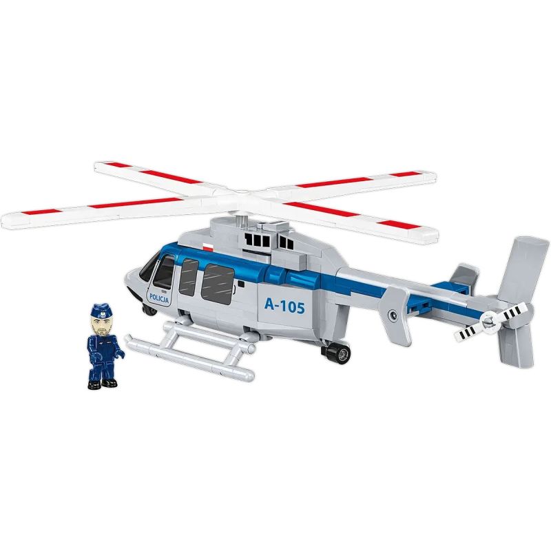 COBI 26628 MÁY BAY TRỰC THĂNG BELL 407 CẢNH SÁT 1:48 tỷ lệ 1:48 bộ đồ chơi xếp lắp ráp ghép mô hình City BELL 407 POLICJA Thành Phố 217 khối