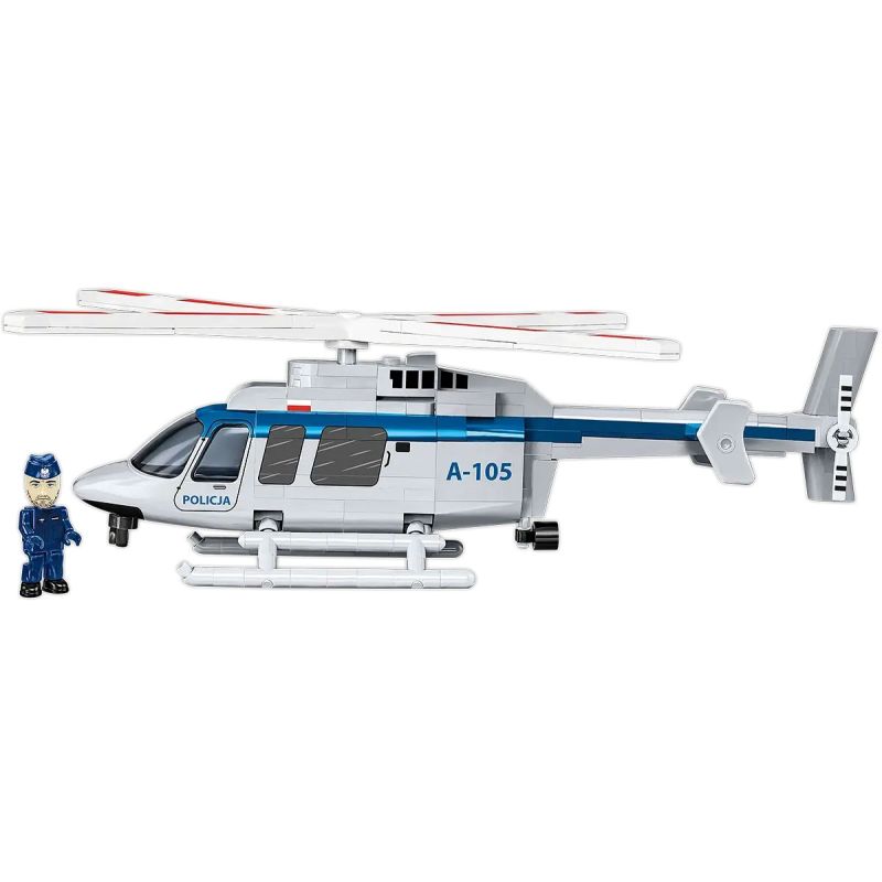 COBI 26628 MÁY BAY TRỰC THĂNG BELL 407 CẢNH SÁT 1:48 tỷ lệ 1:48 bộ đồ chơi xếp lắp ráp ghép mô hình City BELL 407 POLICJA Thành Phố 217 khối