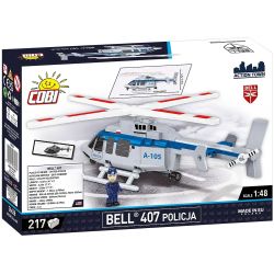 COBI 26628 MÁY BAY TRỰC THĂNG BELL 407 CẢNH SÁT 1:48 tỷ lệ 1:48 bộ đồ chơi xếp lắp ráp ghép mô hình City BELL 407 POLICJA Thành Phố 217 khối