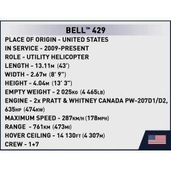 COBI 26630 BELL 429 TRỰC THĂNG CẢNH SÁT 1:48 tỷ lệ 1:48 bộ đồ chơi xếp lắp ráp ghép mô hình City BELL 429 POLICE Thành Phố 254 khối