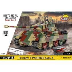 COBI 2654 XE TĂNG ĐỨC LOẠI A 1:28 tỷ lệ 1:28 bộ đồ chơi xếp lắp ráp ghép mô hình Military Army PZKPFW V PANTHER AUSF Quân Sự Bộ Đội 1152 khối