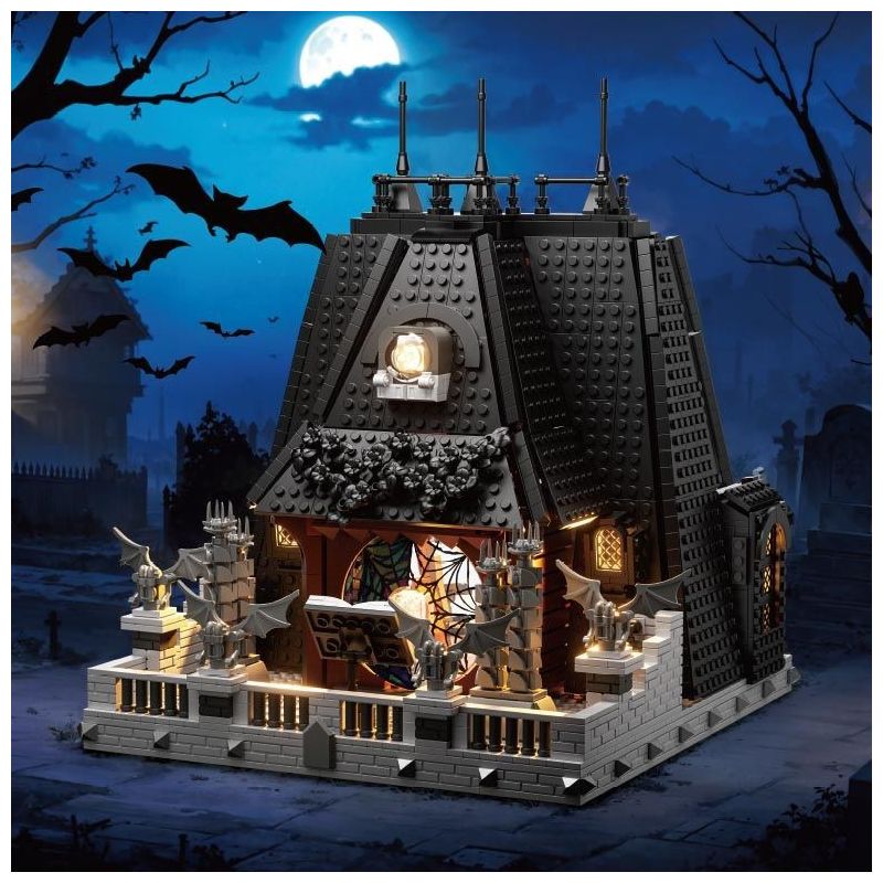 BAKA TECHNOLOGY 33214 NGÔI NHÀ ĐEN THỨ TƯ bộ đồ chơi xếp lắp ráp ghép mô hình Movie & Game WEDNESDAY ADAMS Phim Và Trò Chơi 2419 khối