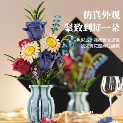 BEAUTY AND 13067 BÌNH HOA HỒNG bộ đồ chơi xếp lắp ráp ghép mô hình Creator BUNCH OF FLOWERS AUTUMN ROSE Sáng Tạo 787 khối