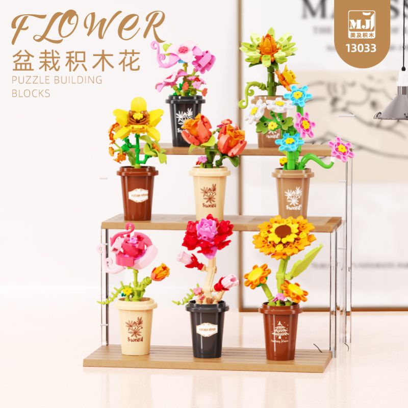 BEAUTY AND 13033 NỒI NHỎ HOA bộ đồ chơi xếp lắp ráp ghép mô hình Creator Sáng Tạo 588 khối