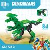 ZHEGAO QL1724 1724 KHỦNG LONG TÁM TRONG MỘT MECHA bộ đồ chơi xếp lắp ráp ghép mô hình