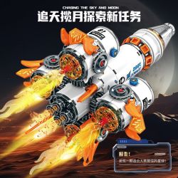 MINGDI LEIBAO K2149 2149 DỰ ÁN THĂM DÒ KHÔNG GIAN TÊN LỬA bộ đồ chơi xếp lắp ráp ghép mô hình 311 khối