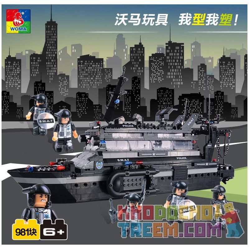 WOMA C0546 0546 Xếp hình kiểu  SWAT SPECIAL FORCE SWAT Battle Command Ship Tàu Chỉ Huy Đánh Trận Của Lực Lượng đặc Nhiệm 981 khối