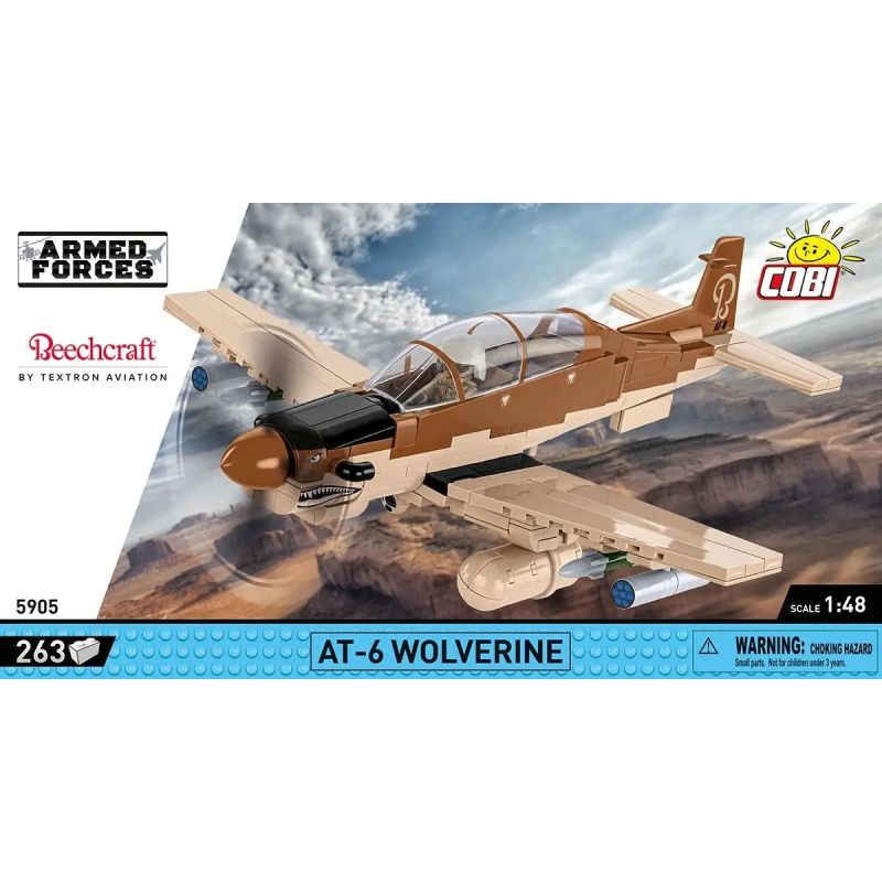 COBI 5905 AT-6 MÁY BAY TẤN CÔNG ÁNH SÁNG WOLVERINE 1:48 tỷ lệ 1:48 bộ đồ chơi xếp lắp ráp ghép mô hình Military Army AT-6 WOLVERINE Quân Sự Bộ Đội 262 khối