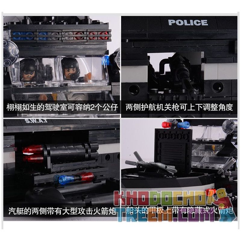 WOMA C0546 0546 Xếp hình kiểu  SWAT SPECIAL FORCE SWAT Battle Command Ship Tàu Chỉ Huy Đánh Trận Của Lực Lượng đặc Nhiệm 981 khối