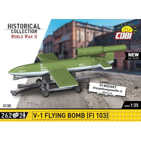COBI 3135 TÊN LỬA HÀNH TRÌNH V-1 1:35 tỷ lệ 1:35 bộ đồ chơi xếp lắp ráp ghép mô hình Military Army V-1 FLYING BOMB Quân Sự Bộ Đội 262 khối