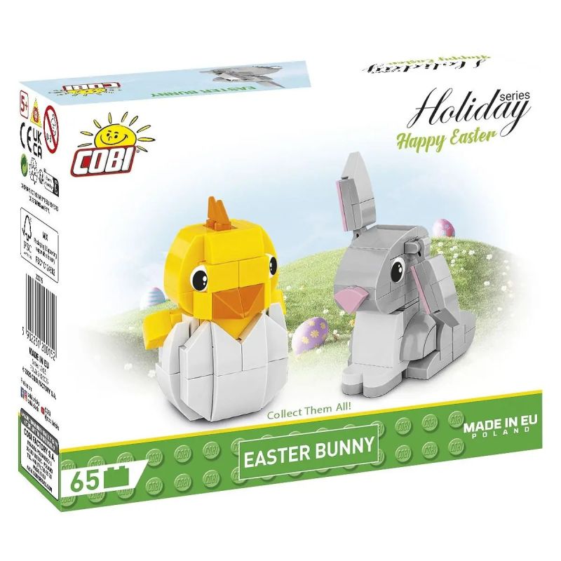 COBI 20015 BUNNY PHỤC SINH bộ đồ chơi xếp lắp ráp ghép mô hình Creator EASTER BUNNY Sáng Tạo 65 khối