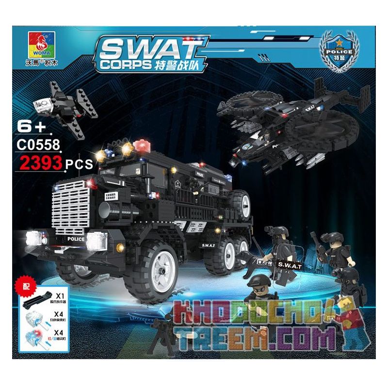 WOMA C0558 0558 non  XE LENCO BEARCAT VÀ MÁY BAY CỦA LỰC LƯỢNG ĐẶC NHIỆM MỸ bộ đồ chơi xếp lắp ráp ghép mô hình Swat Special Force SWAT CORPS 2393 khối WOMA C0558 0558 non  XE LENCO BEARCAT VÀ MÁY BAY CỦA LỰC LƯỢNG ĐẶC NHIỆM MỸ bộ đồ chơi xếp lắp ráp ghép mô hình Swat Special Force SWAT CORPS 2393 khối