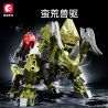SEMBO 716001 MÃ ÁO GIÁP LÁI XE HOANG DÃ bộ đồ chơi xếp lắp ráp ghép mô hình 419 khối