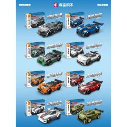 SEMBO 714381 ĐỘI NGŨ TUYỆT VỜI RIDER bộ đồ chơi xếp lắp ráp ghép mô hình Racers Đua Tốc Độ