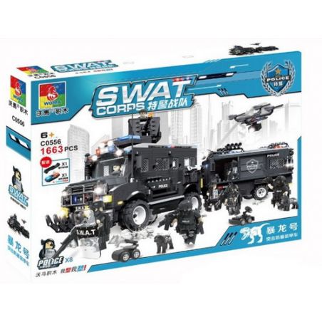 WOMA C0556 0556 non  XE BỌC THÉP KÉO KHOANG CỦA ĐẶC NHIỆM bộ đồ chơi xếp lắp ráp ghép mô hình Swat Special Force SWAT CORPS 1663 khối
