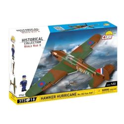 COBI 5762 MÁY BAY CHIẾN ĐẤU TYPHOON CỦA ANH 1:32 tỷ lệ 1:32 bộ đồ chơi xếp lắp ráp ghép mô hình Military Army HAWKER HURRICANE NO. 302 SGN. RAF Quân Sự Bộ Đội 373 khối