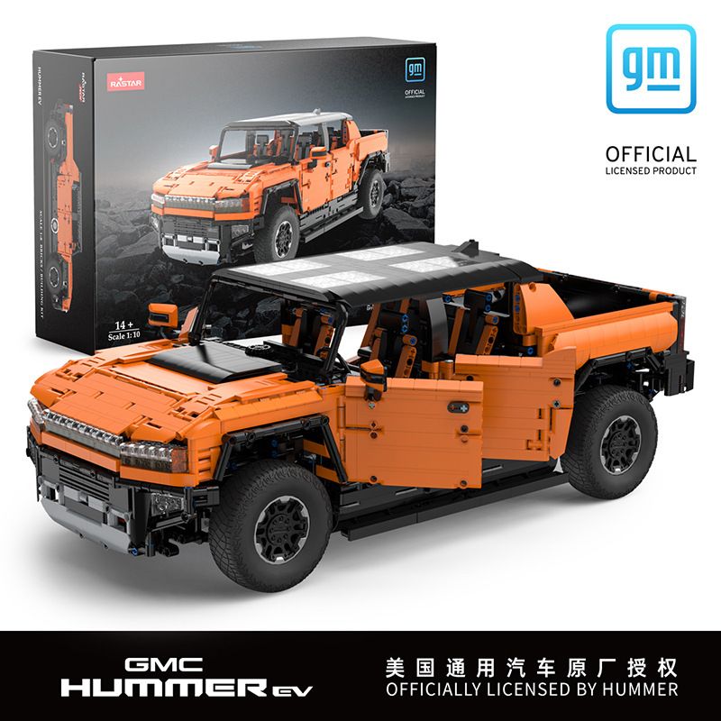 RASTAR 93600 93610 HUMMER EV ELECTRIC PICKUP tỷ lệ 1:10 bộ đồ chơi xếp lắp ráp ghép mô hình Technic HUMMER EV PICKUP Kỹ Thuật Công Nghệ Cao Mô Hình Phương Tiện 3756 khối