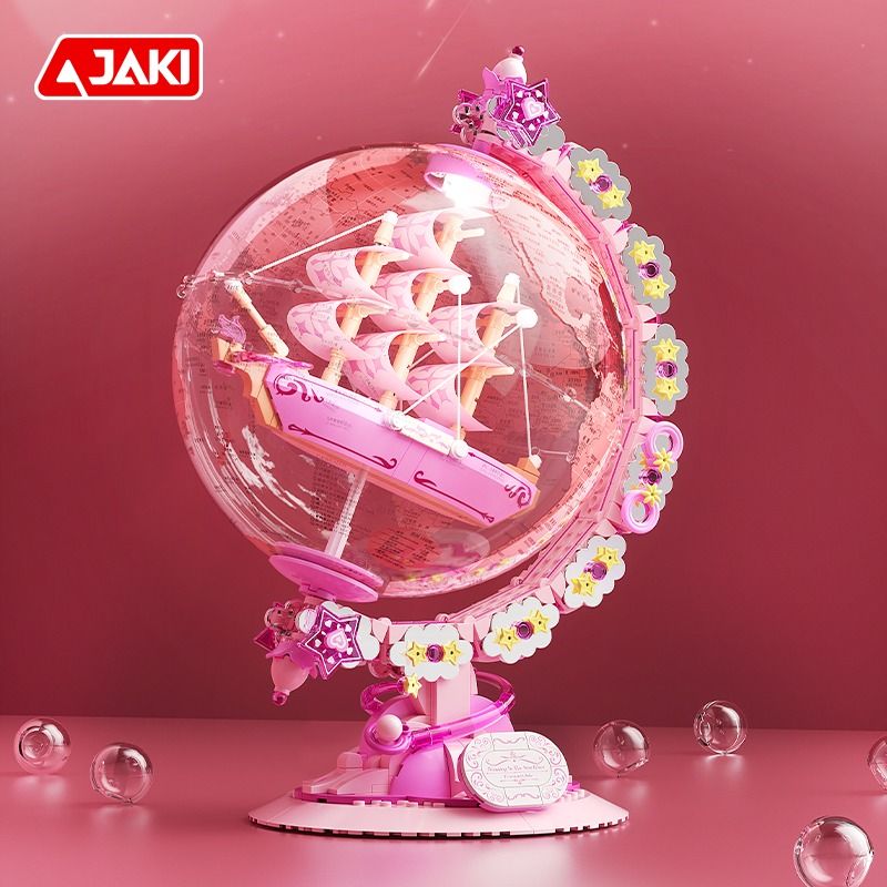 JAKI AK025 TIDE SUY NGHĨ SÁNG TẠO QUẢ CẦU LANG THANG GALAXY bộ đồ chơi xếp lắp ráp ghép mô hình