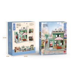 ZHEGAO 613028 KÝ ỨC CỦA NĂM BỘ SƯU TẬP ẢNH NHỚ THỜI GIAN bộ đồ chơi xếp lắp ráp ghép mô hình Creator PHOTO STUDIO Sáng Tạo 716 khối