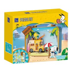 PANTASY 86910 SNOOPY VÉ DU LỊCH MÙA HÈ bộ đồ chơi xếp lắp ráp ghép mô hình Movie & Game SNOOPY'S SUITCASE Phim Và Trò Chơi 500 khối