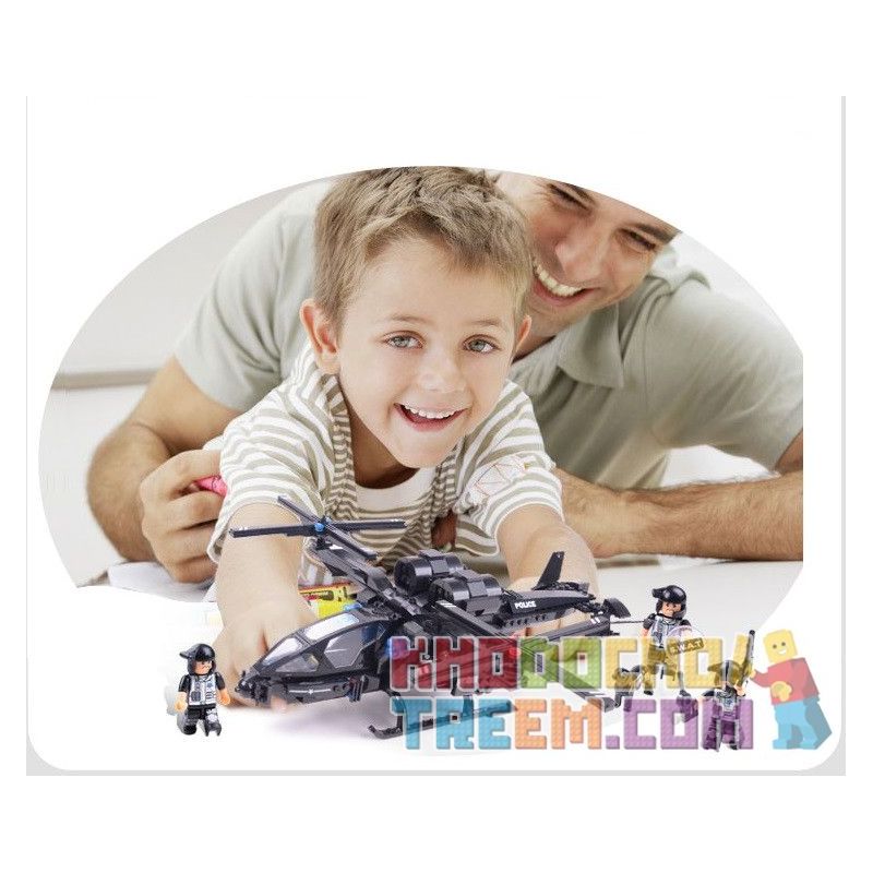 WOMA C0531 0531 Xếp hình kiểu  SWAT SPECIAL FORCE SWAT Falcon Armed Helicopter Trực Thăng Tấn Công Của Lực Lượng đặc Nhiệm 542 khối