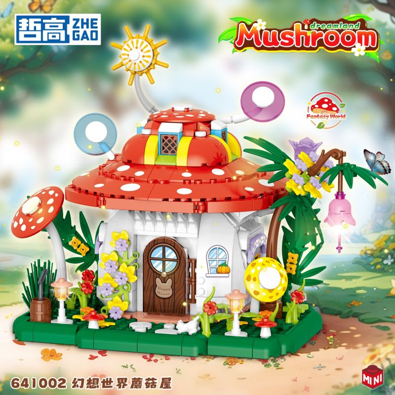 ZHEGAO 641002 THẾ GIỚI PANDORA NGÔI NHÀ NẤM bộ đồ chơi xếp lắp ráp ghép mô hình MUSHROOM 745 khối