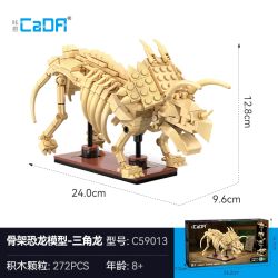 CADA DOUBLEE C59013 59013 MÔ HÌNH KHỦNG LONG BỘ XƯƠNG PHÁT SÁNG CỦA TRICERATOPS bộ đồ chơi xếp lắp ráp ghép mô hình 272 khối