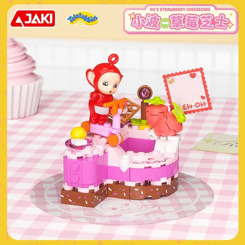 JAKI HK514 ĂNG -TEN BABY DESSERT CAKE XIAOBO PHÔ MAI DÂU TÂY bộ đồ chơi xếp lắp ráp ghép mô hình Movie & Game Phim Và Trò Chơi