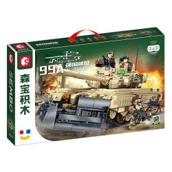 SEMBO 203194 99A MAIN BATTLE TANK STREET EDITION bộ đồ chơi xếp lắp ráp ghép mô hình Military Army Quân Sự Bộ Đội 1439 khối