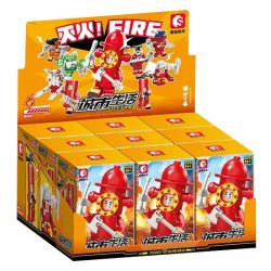 SEMBO 703102 CUỘC SỐNG THÀNH PHỐ LỬA CHÁY! MÔ HÌNH FIRE 9 bộ đồ chơi xếp lắp ráp ghép mô hình
