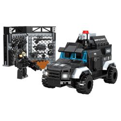 SEMBO 703103 703104 703105 703106 CHIẾN DỊCH BLACK HAWK SWAT CENTER 4 KẾT HỢP bộ đồ chơi xếp lắp ráp ghép mô hình